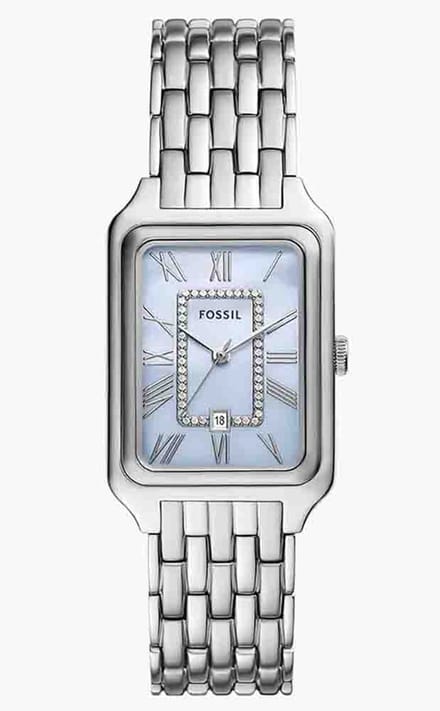Fossil Raquel ES5402 Horloge - Staal - Zilverkleurig - Ø 30 mm