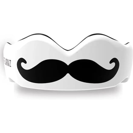 Safejawz Gebitsbeschermer Extro-Series Moustache Wit/Zwart Junior
