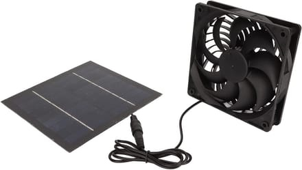Zonnepaneel Ventilator Kit - Zonne Ventilator - Compacte Ventilatie - Milieuvriendelijk - 5 Watt - Zwart