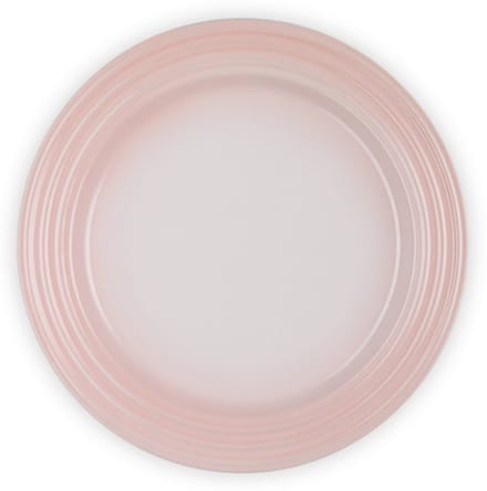 Le Creuset 4 aardewerken ontbijtborden Shell Pink 22cm