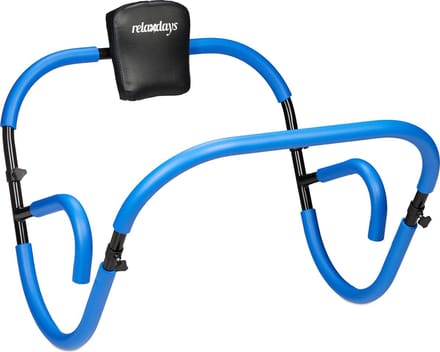 buikspiertrainer - met hoofdkussen - 2 handgrepen - ab trainer - blauw