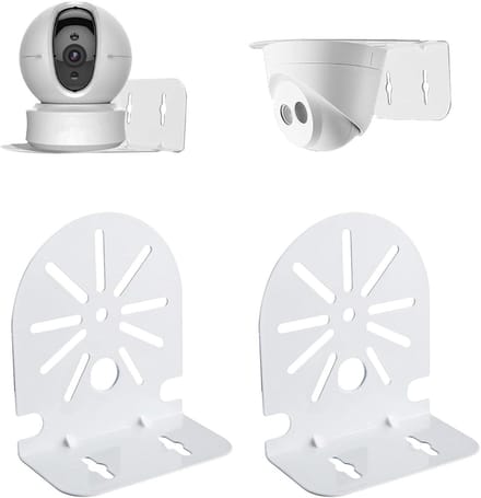 Camera Muurbeugel - Camera Houder - Beveiliging Camera's - Massief Metaal - 103 x 117 x 55 mm - Wit
