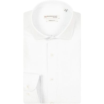 Giordano Overhemd Row Cutaway Collar Seersucker Stripe Licht Blauw / male
