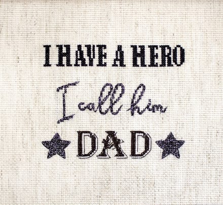 Borduurpakket I HAVE A HERO, I CALL HIM DAD - LETISTITCH