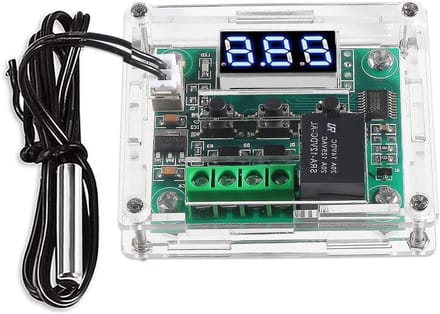 Temperatuur Controller - Digitale Thermostaat - Temperatuur Regelen - Hoge Nauwkeurigheid - DC 12V - Zwart