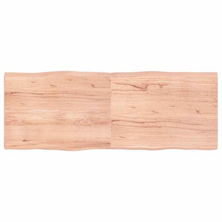vidaXL Tafelblad natuurlijke rand 160x60x(2-4) cm eikenhout lichtbruin