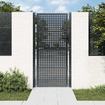 vidaXL - Tuinpoort - Antraciet - 100x175 - cm - Staal
