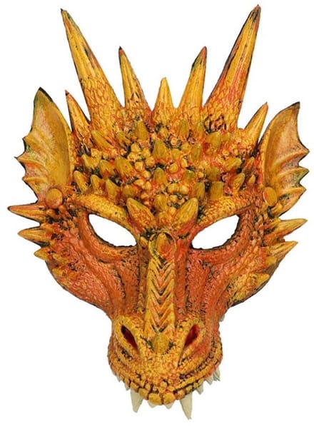 Dailygoody - 3D-drakenmasker - Feestmasker - Creatief ontwerp - Geel