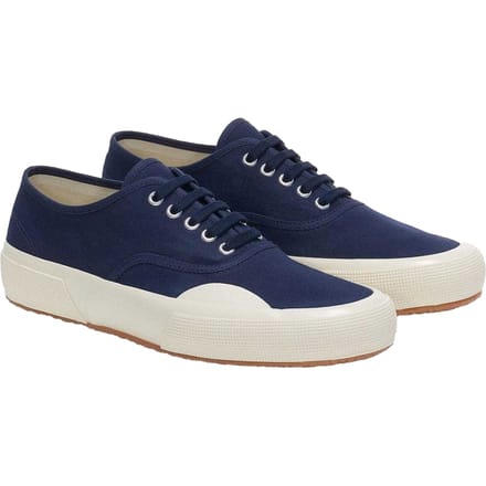 Superga Unisex Volwassenen 2430 Deck Canvas Sneakers (Marineblauw/Off White)