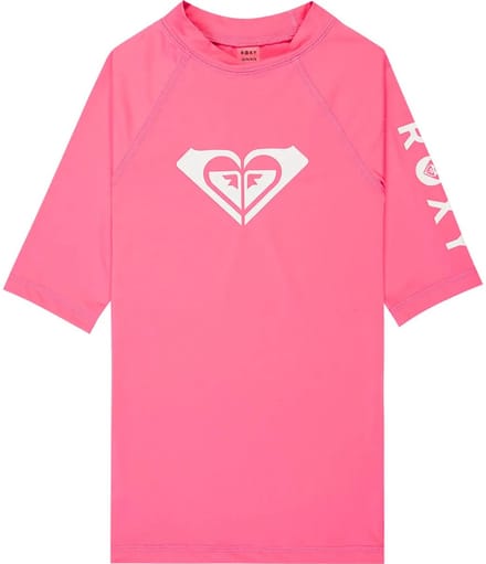 Roxy Ergwr03491 Whole Hearted Korte Mouw Rash Guard Roze 16 Years Meisje