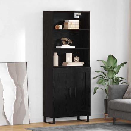 vidaXL - Highboard - 2 - st - Zwart - Eiken - 69,5 - x - 34 - x - 180 - cm