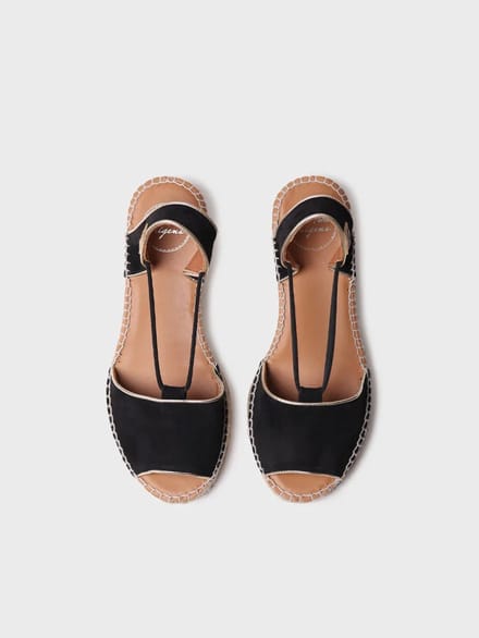 Suède espadrille met sleehak voor dames | BILDA