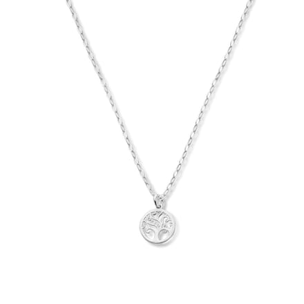 zilver gerhodineerd collier levensboom 41 + 4 cm 1336370