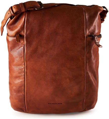 HAROLD'S rugzak Submarine Shoulder Backpack Cognac Lichtbruin
