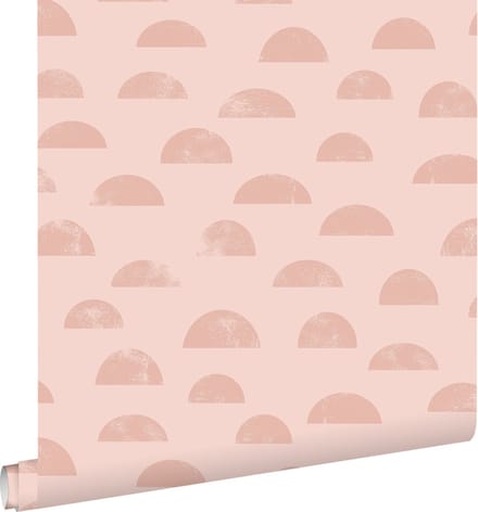 ESTAhome behang grafisch motief roze - 53 cm x 10.05 m - 139736
