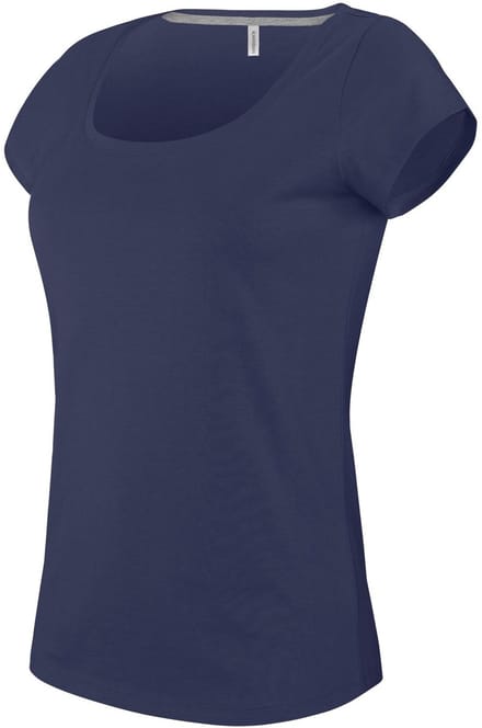 Kariban Dames/Dames Boot Hals T-Shirt met korte mouwen (Tropisch blauw)