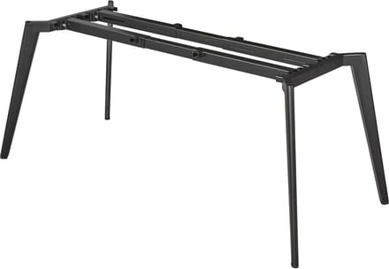 Vergadertafel Victory Deens Ovaal 4-poots 240x120cm frame Wit (RAL9010) blad Licht Eiken
