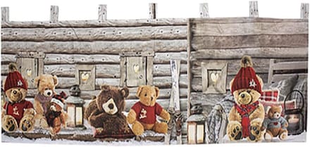 Verlicht Kerstgordijn LED Vitrage Raambekleding 45x120 cm Warm Wit Licht