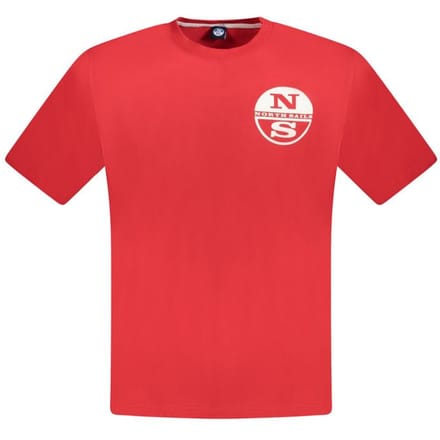 North Sails Rosso Katoenen T-Shirt voor Heren