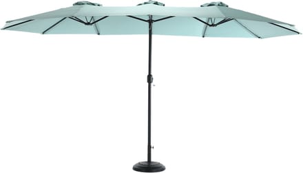 Lichtgroen-staal-polyester-buiten-tweezijdige-parasol-14-8-voet