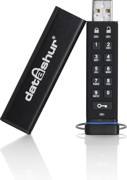 iStorage datAshur - USB-stick - 32 GB - Cijfercode - Zwart