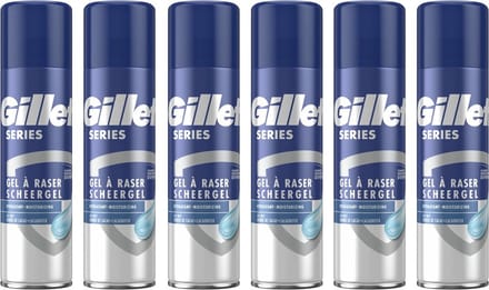 Gillette Scheergel - Series Moisturizing - Cacaoboter - 6 x 200 ml