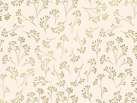 Inpakpapier Lucy Creme/Goud – 30 cm × 200 m – 80 g/m² Gecoat – Cadeaupapier