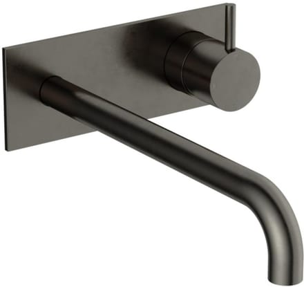 Hotbath Cobber CB106EXT25 afbouwdeel inbouw wastafelkraan met achterplaat en 25cm uitloop verouderd ijzer