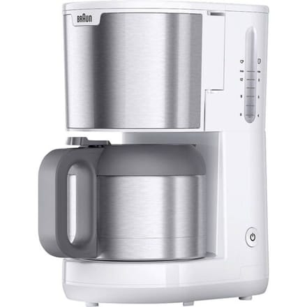 Braun KF 1505 WH Koffiezetapparaat RVS, Wit Met thermoskan