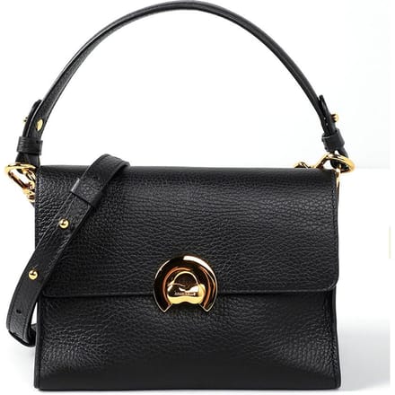COCCINELLE Leren handtas Binxie Handbag Grained Leather Noir zwart