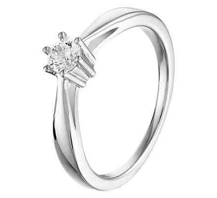 Zilver Gerhodineerde Ring zirkonia 1326641 18.50 mm (58)