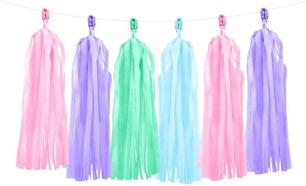 Tassel Slinger Pink Sky Blue