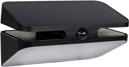 Solar buitenlamp - 600lm 2700K - Zwart - IP54 - Sensor