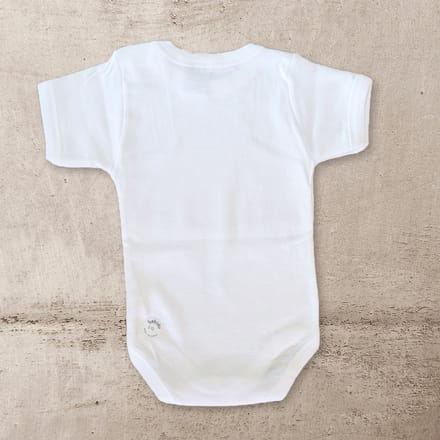 Babidu Romper/Body | Basis romper | Korte Mouw | Wit | Unisex | 6 Maand | Maat 68