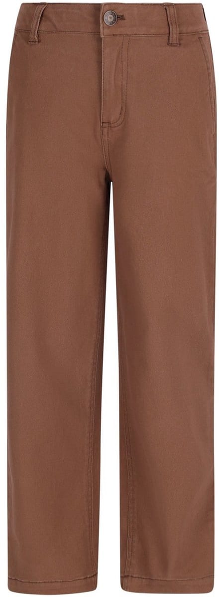 Like Flo - Fender Flo boys twill pants with elastic waist - Chestnut - Maat 104