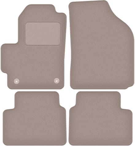 Beige velours matten voor: Daewoo Matiz hatchback (1997-2007)