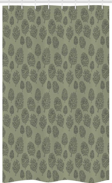 Abakuhaus Pine Cone – douchegordijn – 120x180 cm – polyester – licht salie