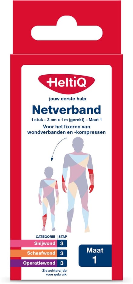 Heltiq Netverband 3cm x 1m (gerekt) maat 1 1 Stuks