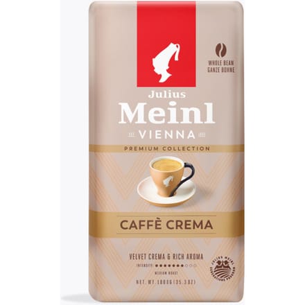 Julius Meinl Premium Collectie Caffè Crema 1 kg | Hele bonen | Brazilië, Midden-Amerika, Azië | Sterke Arabica Robusta melange voor koffiemachines