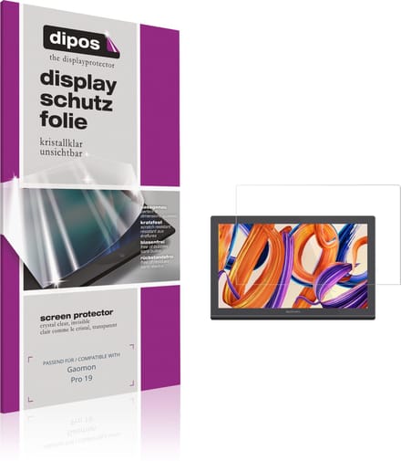 dipos – 2x Beschermfolie geschikt voor Gaomon Pro 19 | Krasbestendige & heldere Screenprotector Ultra-Thin