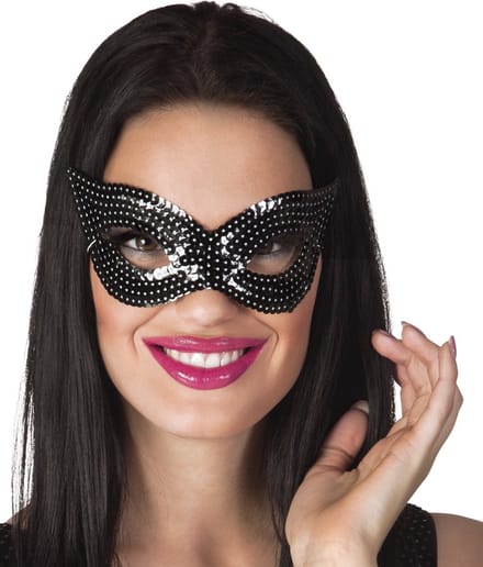 Boland - Oogmasker Sequins zwart