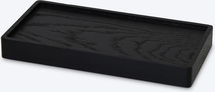 COOKX - Zeepbakje - Zeepschaaltje/Zeephouder - Mini Plateau Eikenhout - Zwart