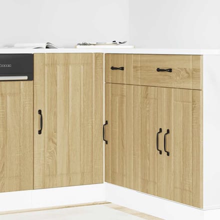 vidaXL - Onderkast - Lucca - bewerkt - hout - sonoma - eikenkleurig