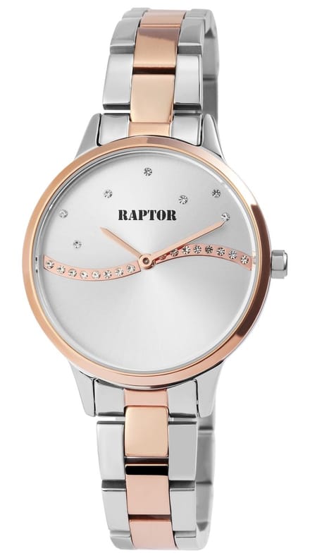 Raptor Dameshorloge Roestvrij staal Flake, Strass