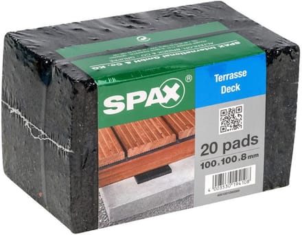 Spax - Distance - Vlonderpads - 100 x 100 x 8 mm (20 stuks)