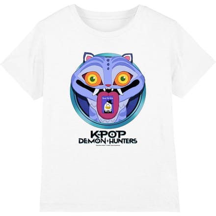 K-Pop Demon Hunters Kinderen/Kinderen Save The Date Derpy Tijger Cartoon T-shirt (Wit)