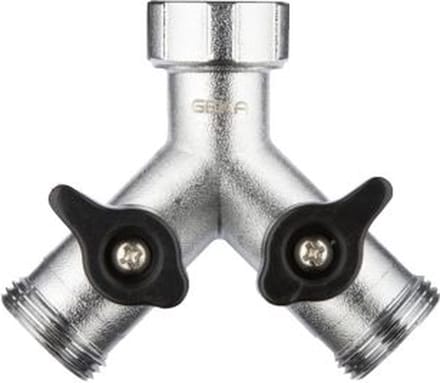 Geka push-fit 2-weg ventiel, 2x buitendraad 3/4 inch