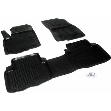 J&;J AUTOMOBILE | Tapis De Sol En Caoutchouc 3D Exclusif Pour Mitsubishi C-Crosser 2007-2012 noir