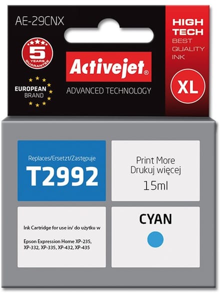 ActiveJet Supreme AE-29CNX - XL - cyan - ink cartridge (alternative for: Epson T2992)