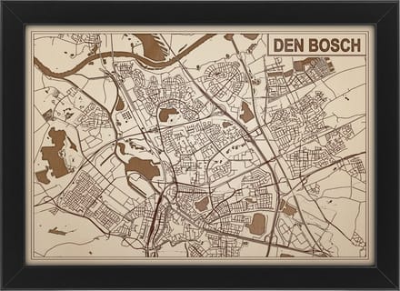 Decoratief Beeld - Houten Van Den Bosch - Hout - Bekroned - Bruin - 21 X 30 Cm